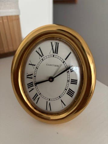Klok - Cartier - Messing, Antiek en Kunst