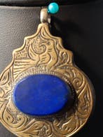 Apotropaïsche hanger - Zilver, Messing, Lapis Lazuli -