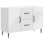 vidaXL Dressoir met lade Hoogglans Wit 89 x 34,5 x 60 cm, Verzenden, Nieuw