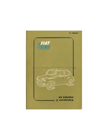 1955 FIAT 600 INSTRUCTIEBOEKJE SPAANS