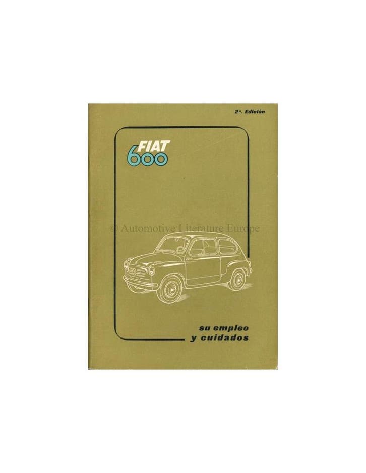 1955 FIAT 600 INSTRUCTIEBOEKJE SPAANS, Autos : Divers, Modes d'emploi & Notices d'utilisation