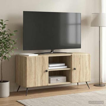 vidaXL TV Kast 102 x 34,5 x 50 cm Sonoma Eiken Bewerkt hout, Verzenden, Nieuw