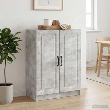 vidaXL Dressoir Betongrijs 66 x 34,5 x 87 cm Bewerkt hout, Verzenden, Nieuw