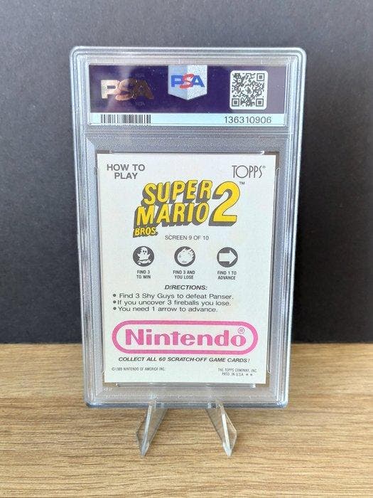 1989 Topps Nintendo Scrath-off - Super Mario Bros 2 - Screen, Collections, Collections Autre