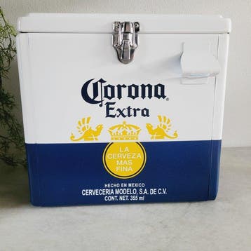 Grote Corona Beer S.A. - Reclamebord - Koelbox - Metaal &