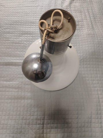 Lustre - Verre, Chrome - Lampe de plafond en verre, Antiek en Kunst