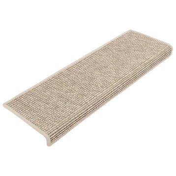 vidaXL Trapmatten 15 st 65x21x4 cm lichtbeige met, Verzenden, Nieuw