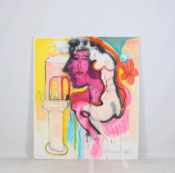 Eleonora Stol (1946-2022) - Figuren en bloem, Antiek en Kunst