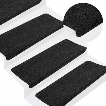 vidaXL Trapmatten zelfklevend 30 st 65x24,5x3,5 cm antraciet, Verzenden