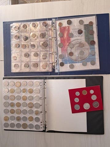 Italië. Collection Coins of the Italian Republic and the, Postzegels en Munten