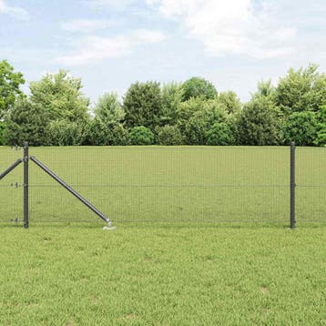 vidaXL gelast draadhek met grondpennen 50 x 0,6 m, Verzenden