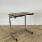 schooltafel (hxbxd) 76x70x50 cm, bruin blad - grijs