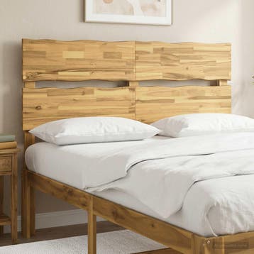 vidaXL Live Edge Hoofdbord ROSTOCK Wit 150 cm Massief Acacia, Huis en Inrichting, Verzenden, Nieuw