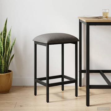vidaXL Barkruk Lichtgrijs 40 x 32 x 64 cm Bewerkt hout, Verzenden
