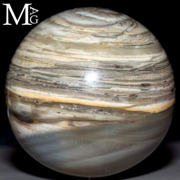 Sfera in Agata Naturale – Toni Grigi, Crèmekleur en