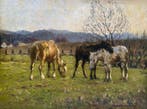 Edmund Massau (1860-1935) - Le Baiser des Chevaux