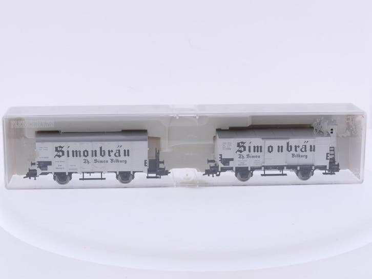 Schaal H0 Fleischmann NEW OLD STOCK 80 5347K bierwagenset..., Hobby en Vrije tijd, Modeltreinen | H0, Gelijkstroom, Analoog, Nieuw