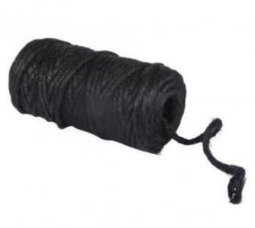 Jute dik 6 draads Zwart 6 mm rol 35 meter