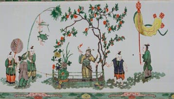 Vaas - Porselein - China - Jin Chan en Liu Hai vaas