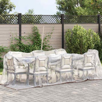vidaXL Doorzichtig zeildoek met zeilringen 2x8 m, Verzenden, Nieuw