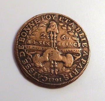 Frankrijk. Monnaie de Confiance. 2 Sols 6 Deniers 1791