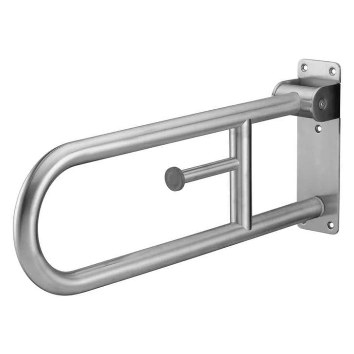 RVS toiletbeugel opklapbaar 60 cm met toiletrolhouder, Divers, Matériel Infirmier, Enlèvement ou Envoi