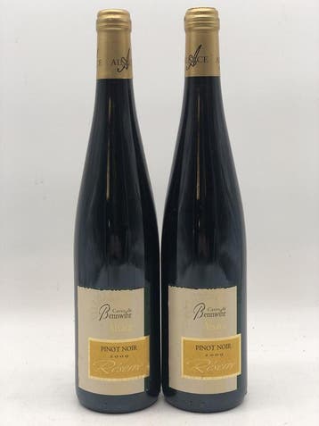 2 x 75cl Pinot Noir Reserve Caves de Bennwihr 2009 (Alsace), Ophalen of Verzenden, Rode wijn