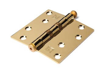 Kogellagerscharnier 89x89mm rechte hoeken RVS vermessingd..., Ophalen of Verzenden, Nieuw, Scharnier