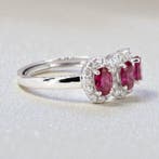 Sans prix de réserve - Bague Plaqué or Rubis - Topaze - Or