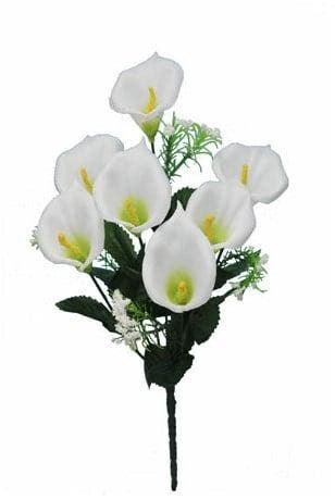 Calla Boeketje 5 knoppen met Gips Wit