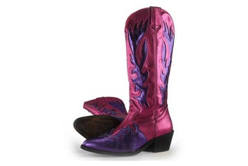 DWRS Cowboy laarzen in maat 38 Paars, Kleding | Dames, Schoenen, DWRS, Overige kleuren, Verzenden, Zo goed als nieuw