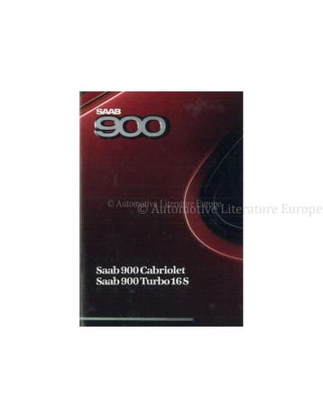 1988 SAAB 900 CABRIOLET | TURBO 16S BROCHURE FRANS
