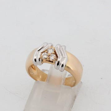 Sans prix de réserve - Bague - 18 carats Or jaune, Or blanc