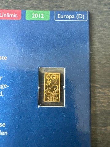 Wereld. Gold bar ND Cash Gold Bar Sprinbock, 1/100 Oz, Postzegels en Munten
