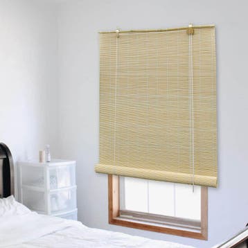 vidaXL Rolgordijn 100x220 cm bamboe naturel, Verzenden