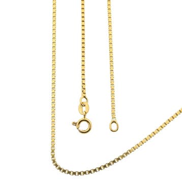 Gouden Venetiaanse schakelketting, Handtassen en Accessoires, Kettingen, Ophalen of Verzenden, Gebruikt, Goud, Goud