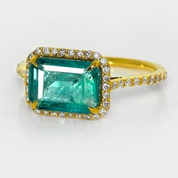 Zonder minimumprijs - Ring - 14 karaat IGI 2,44 ct Zambia, Nieuw