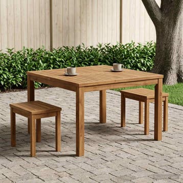 vidaXL Salontafel Naturel 80 x 80,5 x 45 cm Massief Acacia, Verzenden, Nieuw