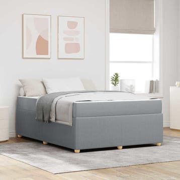 vidaXL Bedframe Lichtgrijs 140 x 200 cm Stof, Verzenden, Nieuw