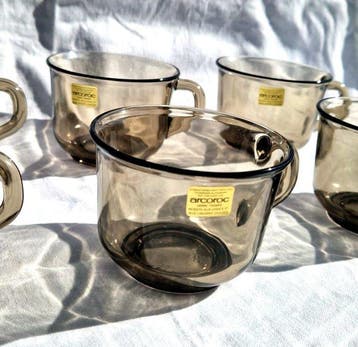 Arcoroc - Beker (6) - Glas - Gerookte Bruine Glazen Koffie