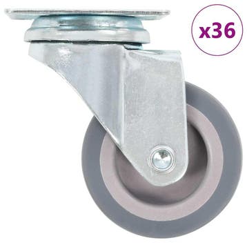 vidaXL 36 st Zwenkwielen 50 mm, Verzenden, Nieuw