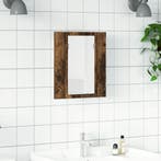 vidaXL Badkamerspiegelkast LED 40x12x45 cm bewerkt hout, Verzenden, Nieuw