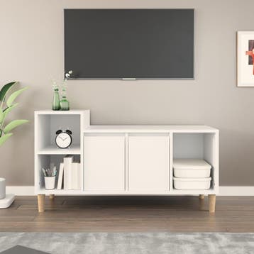 vidaXL Tv-meubel 100x35x55 cm bewerkt hout wit, Verzenden, Nieuw