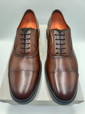 Santoni - Veterschoenen - Maat: EU 42 - Nieuw in doos