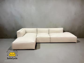 NV Fashion hoekzetel wit in bouclé, hoek L – overstock, Verzenden, Nieuw