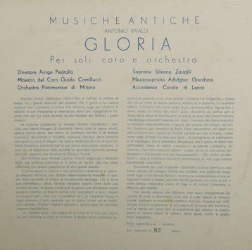 Antonio Vivaldi - Gloria, Italian set with 4 x Shellac