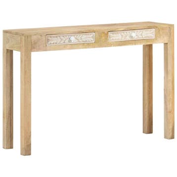 vidaXL Wandtafel 110x30x75 cm massief gebleekt mangohout, Verzenden