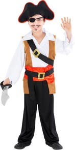 2dekans | dressforfun - Jongenskostuum kapitein eenogige Ole, Ophalen of Verzenden, Nieuw