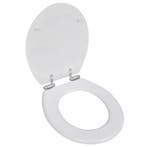 vidaXL Toiletbril soft-close simpel ontwerp MDF wit, Verzenden, Nieuw