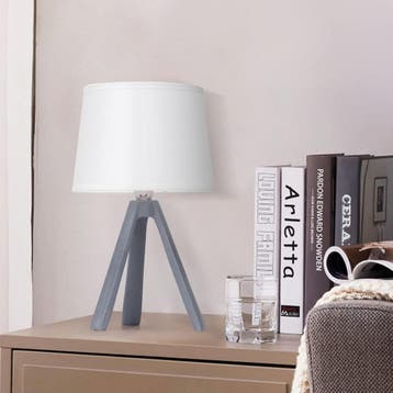 Tafellamp - Bureaulamp - Tafellamp slaapkamer - Grijs - Aigo, Verzenden, Nieuw